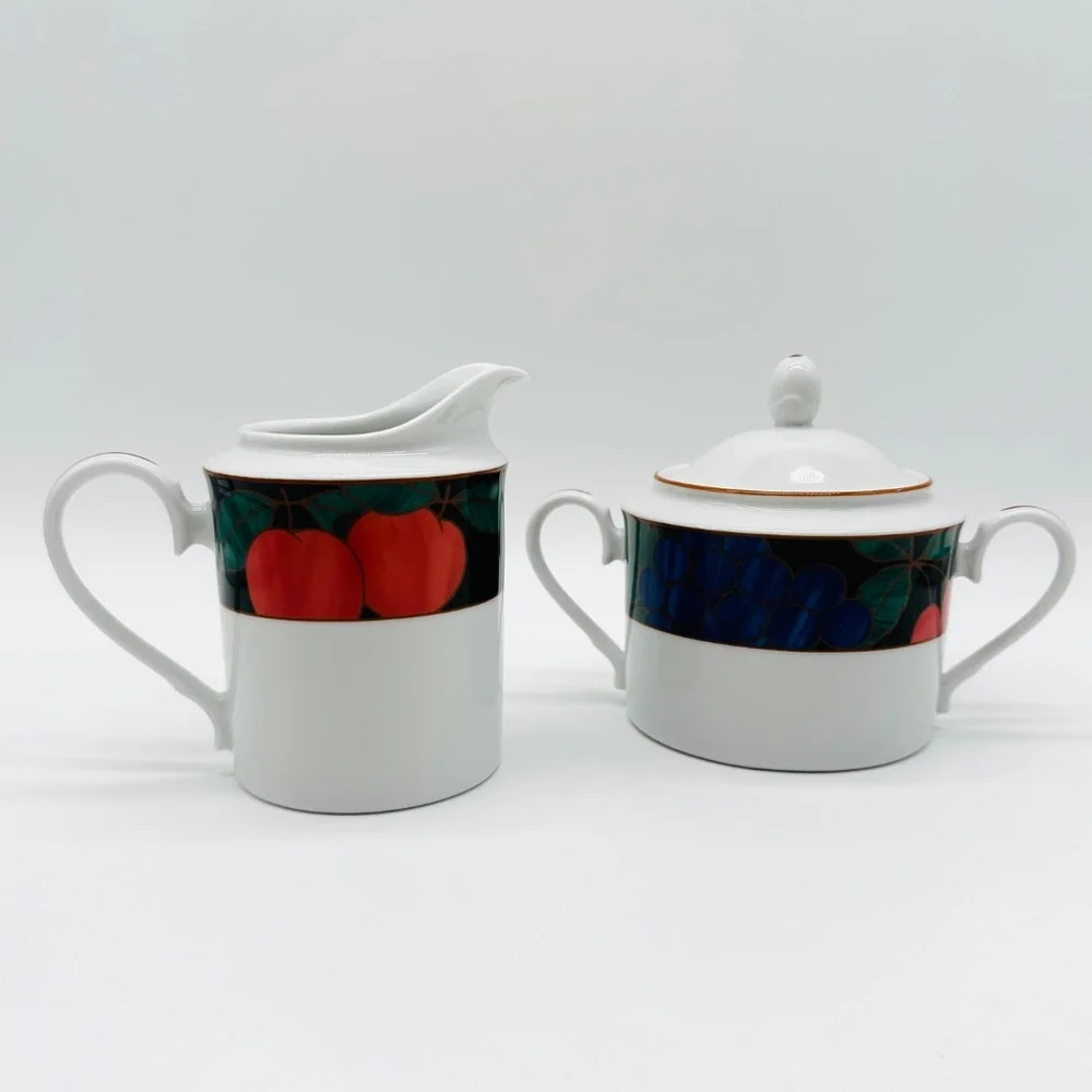 Noritake Forest Bounty Sugar and Creamer Set Pattern #4058